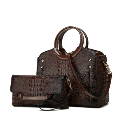 New Fashionable Large Capacity Crocodile Pattern Handbag Trendy Women's Crossbody Bag Quality Single Shoulder Bag Motorcycle Equ
